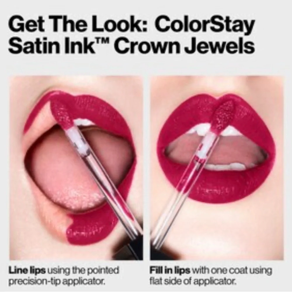💞 New Revlon ColorStay Satin Ink Crown Jewels Liquid Lipstick in Regal Ruby